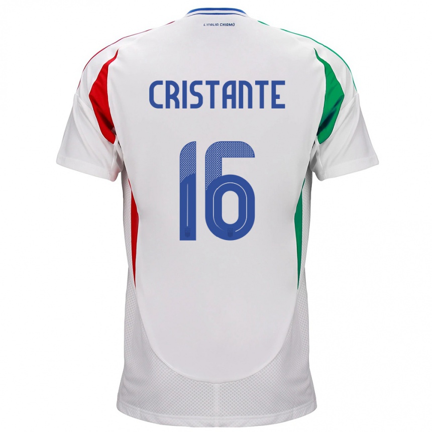 Women Football Italy Bryan Cristante #16 White Away Jersey 24-26 T-Shirt Canada