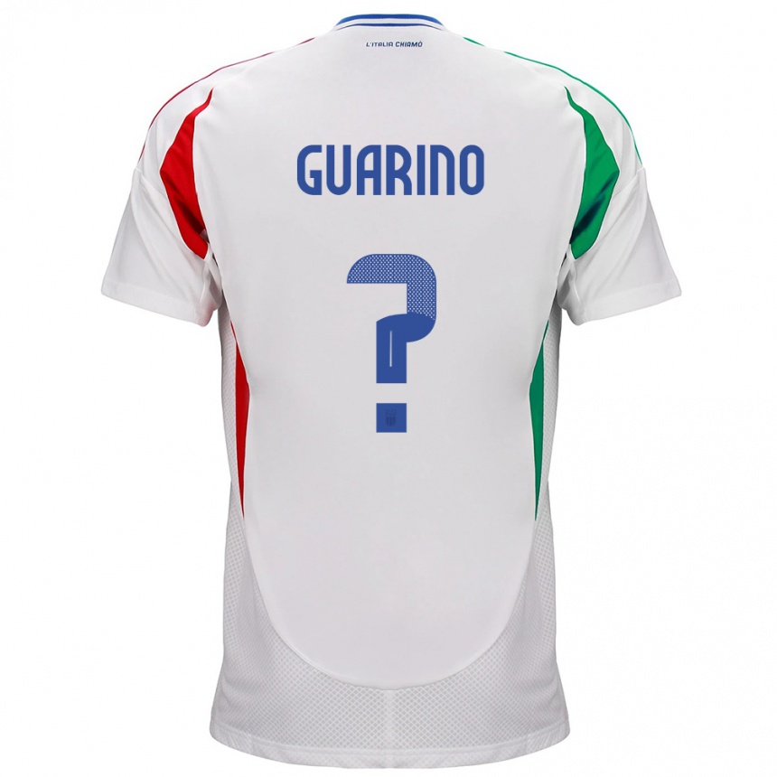 Women Football Italy Gabriele Guarino #0 White Away Jersey 24-26 T-Shirt Canada