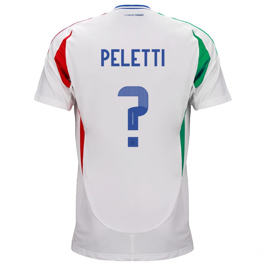 Women Football Italy Lamberto Peletti #0 White Away Jersey 24-26 T-Shirt Canada