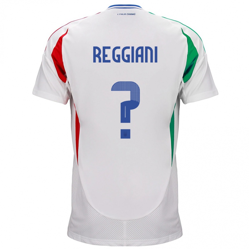 Women Football Italy Luca Reggiani #0 White Away Jersey 24-26 T-Shirt Canada