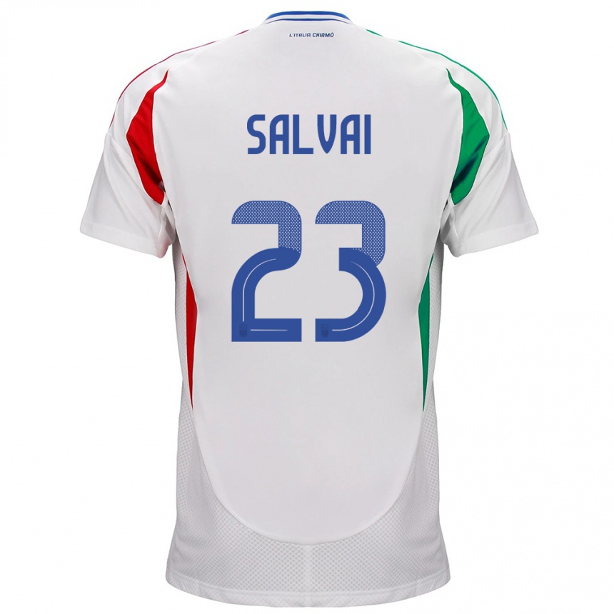 Women Football Italy Cecilia Salvai #23 White Away Jersey 24-26 T-Shirt Canada