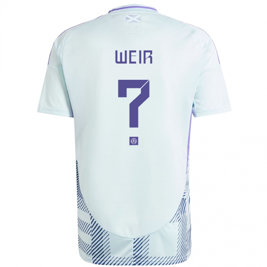 Women Football Scotland Caroline Weir #0 Light Mint Blue Away Jersey 24-26 T-Shirt Canada