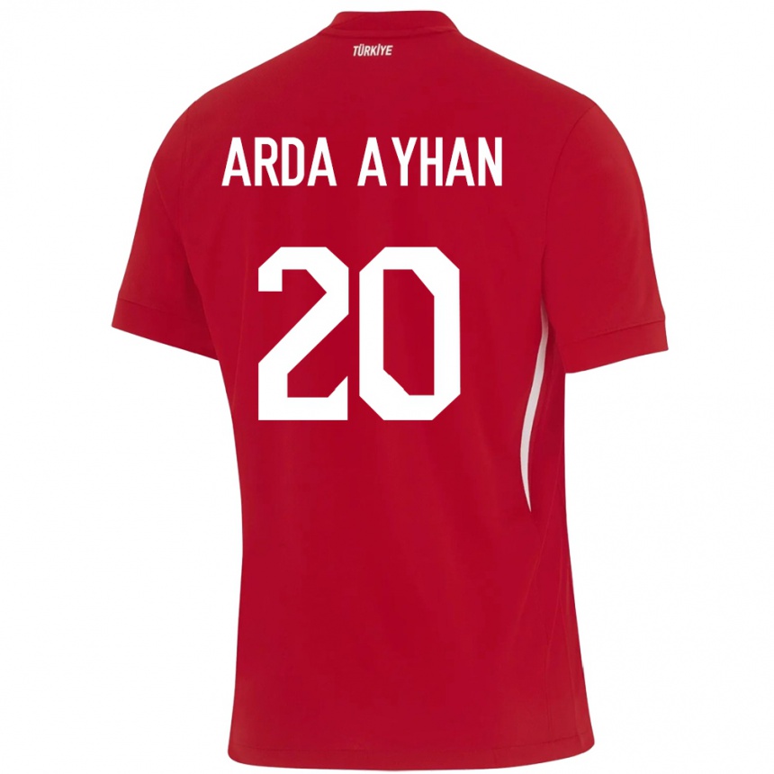 Women Football Turkey Murat Arda Ayhan #20 Red Away Jersey 24-26 T-Shirt Canada