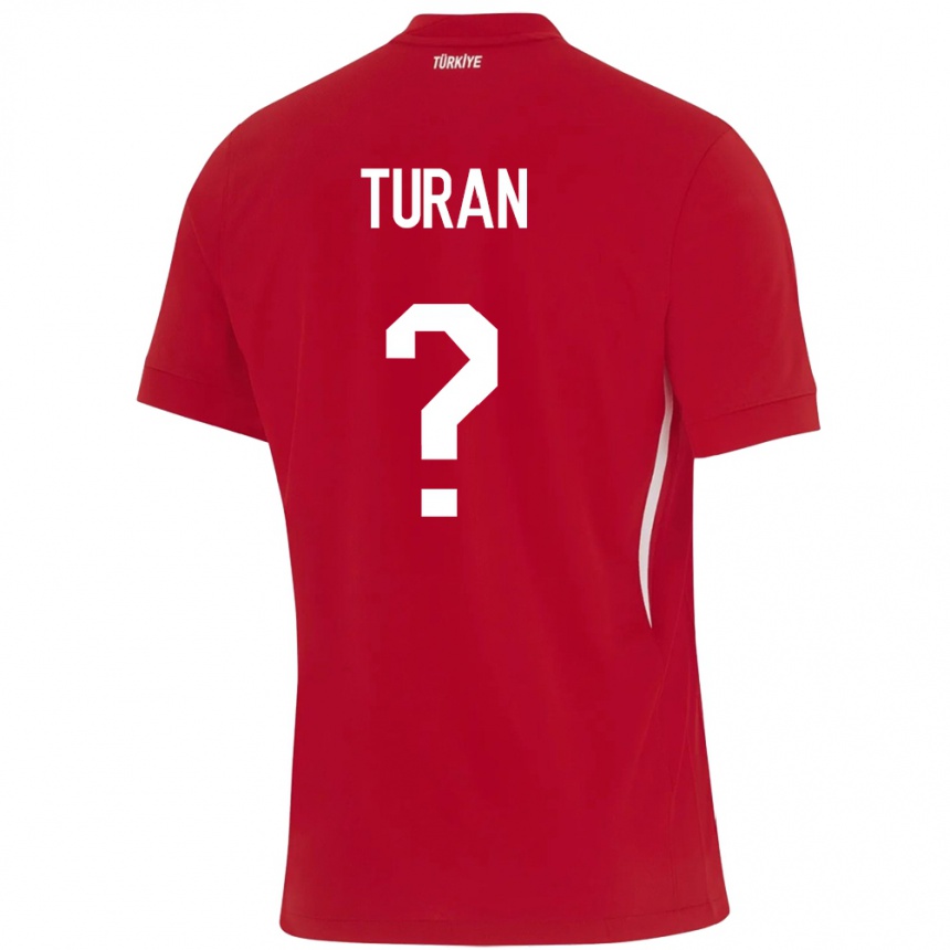 Women Football Turkey Hasan Turan #0 Red Away Jersey 24-26 T-Shirt Canada