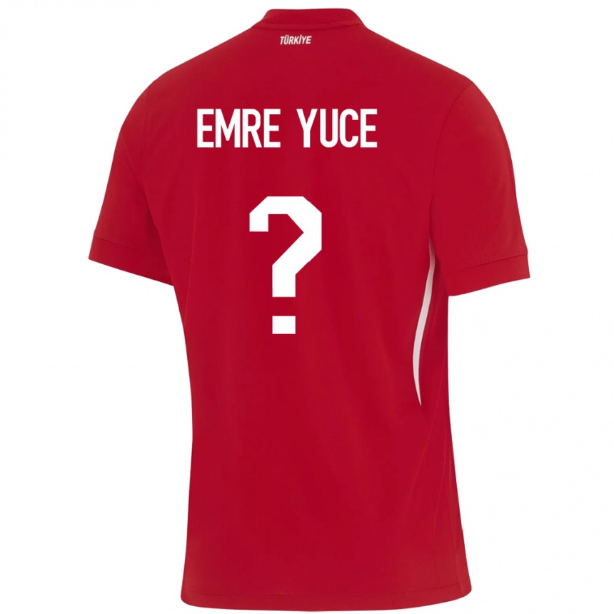 Women Football Turkey Yunus Emre Yüce #0 Red Away Jersey 24-26 T-Shirt Canada