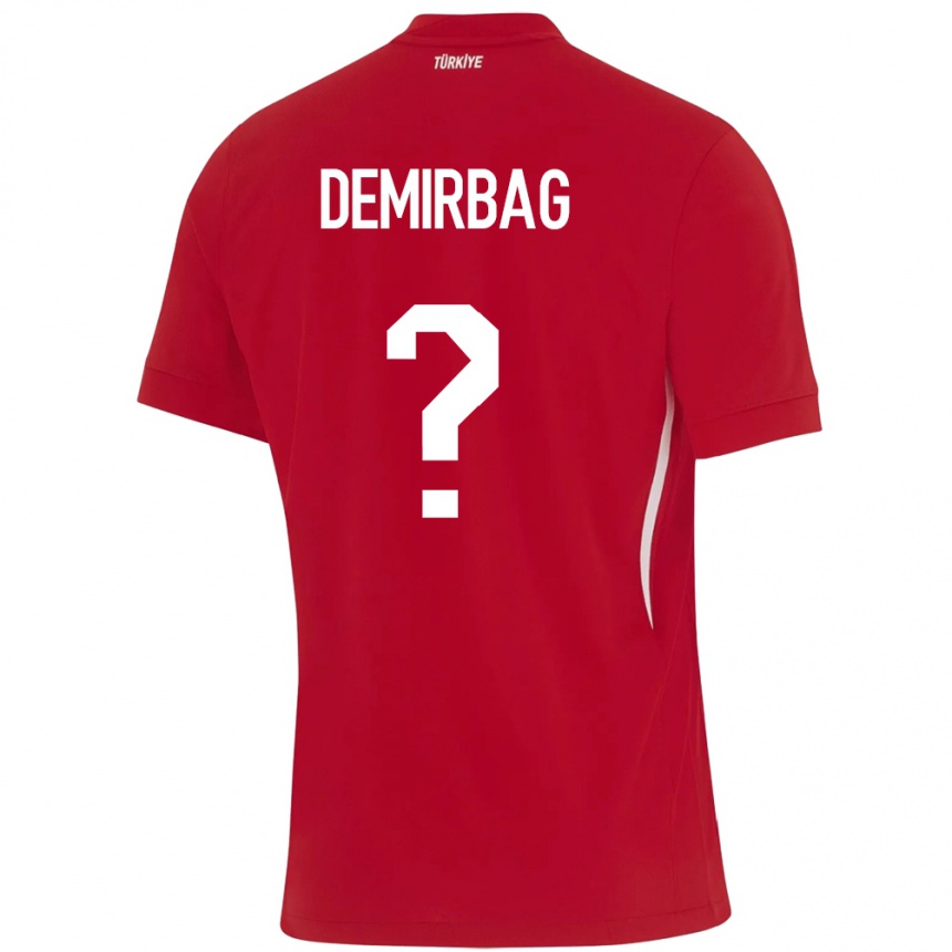 Women Football Turkey Ozan Demirbağ #0 Red Away Jersey 24-26 T-Shirt Canada