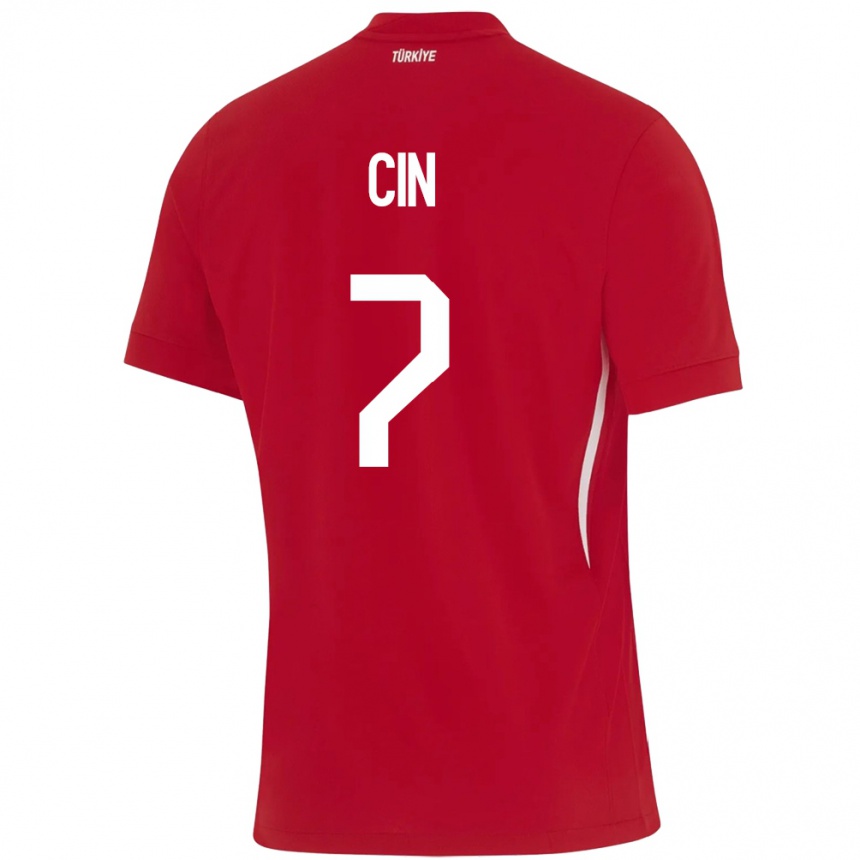 Women Football Turkey Miray Cin #7 Red Away Jersey 24-26 T-Shirt Canada