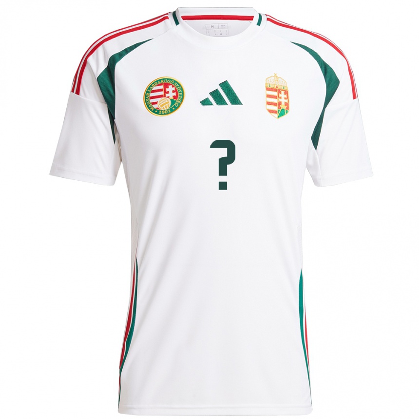 Women Football Hungary Your Name #0 White Away Jersey 24-26 T-Shirt Canada