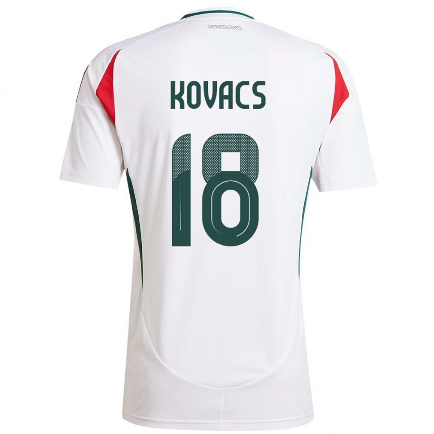 Women Football Hungary Laura Kovács #18 White Away Jersey 24-26 T-Shirt Canada