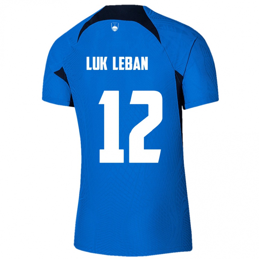 Women Football Slovenia Zan Luk Leban #12 Blue Away Jersey 24-26 T-Shirt Canada