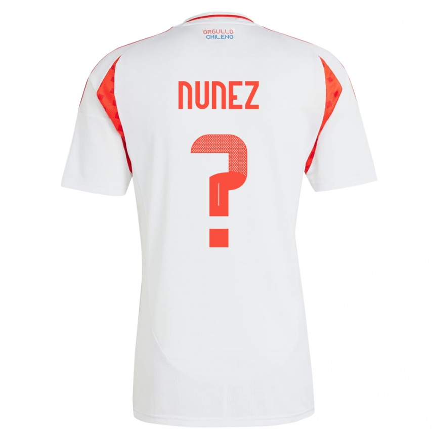 Women Football Chile Renato Nuñez #0 White Away Jersey 24-26 T-Shirt Canada