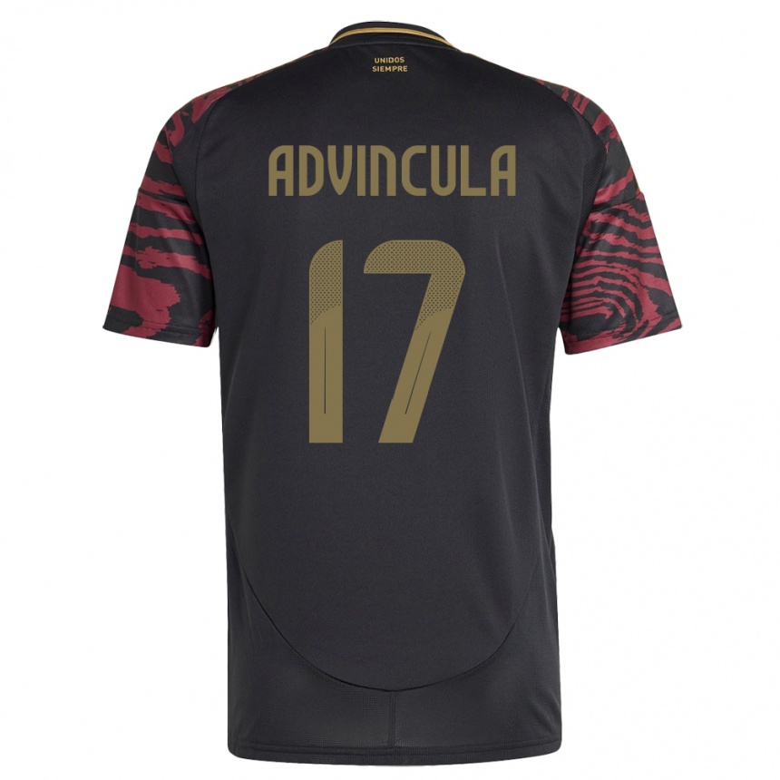 Women Football Peru Luis Advíncula #17 Black Away Jersey 24-26 T-Shirt Canada