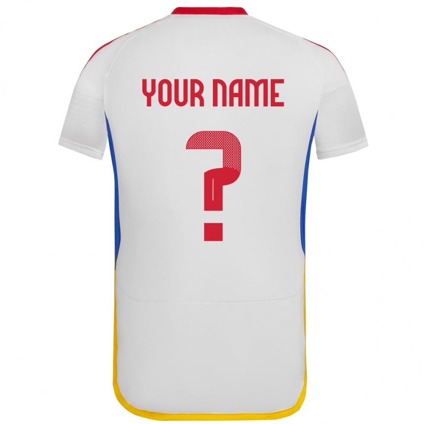 Women Football Venezuela Your Name #0 White Away Jersey 24-26 T-Shirt Canada