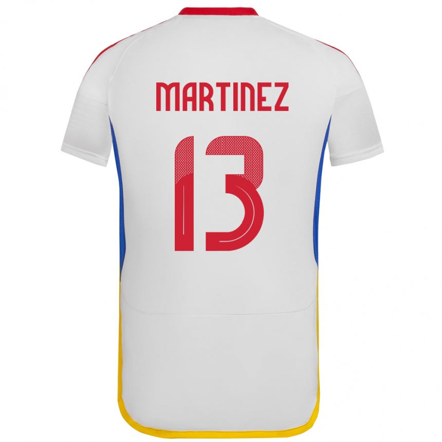 Women Football Venezuela José Martínez #13 White Away Jersey 24-26 T-Shirt Canada