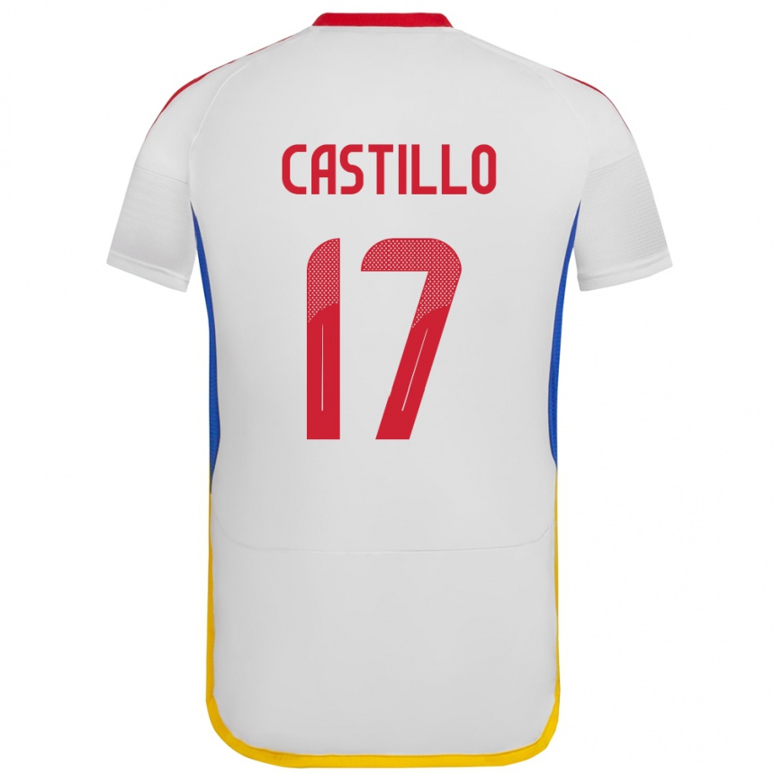 Women Football Venezuela Edson Castillo #17 White Away Jersey 24-26 T-Shirt Canada