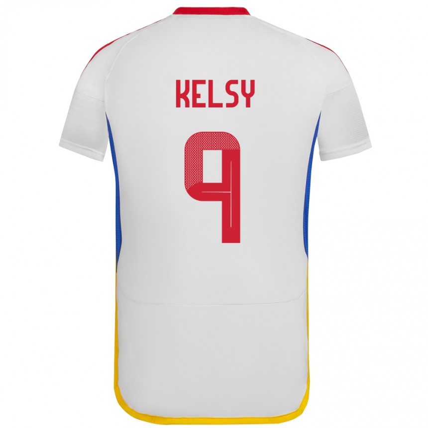 Women Football Venezuela Kevin Kelsy #9 White Away Jersey 24-26 T-Shirt Canada