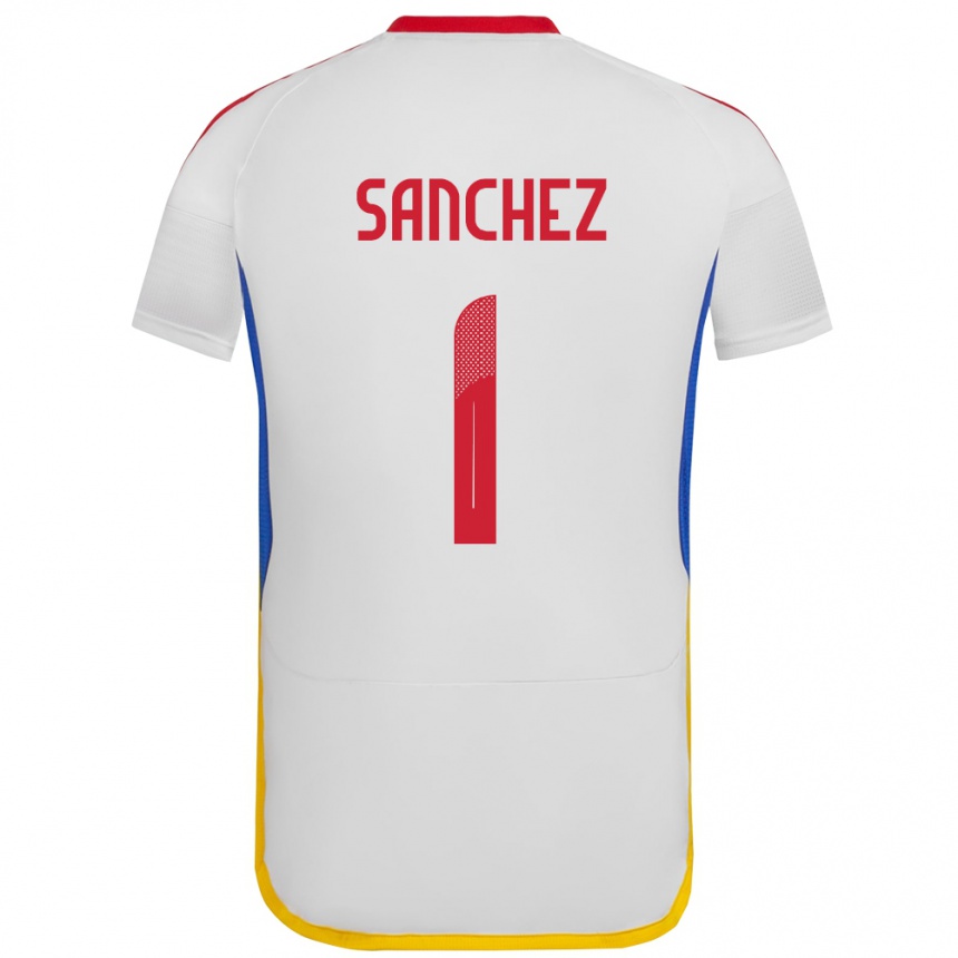 Women Football Venezuela Jorge Sánchez #1 White Away Jersey 24-26 T-Shirt Canada