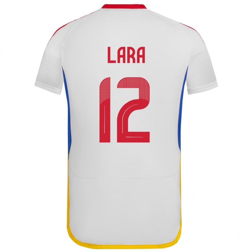 Women Football Venezuela Jesús Lara #12 White Away Jersey 24-26 T-Shirt Canada