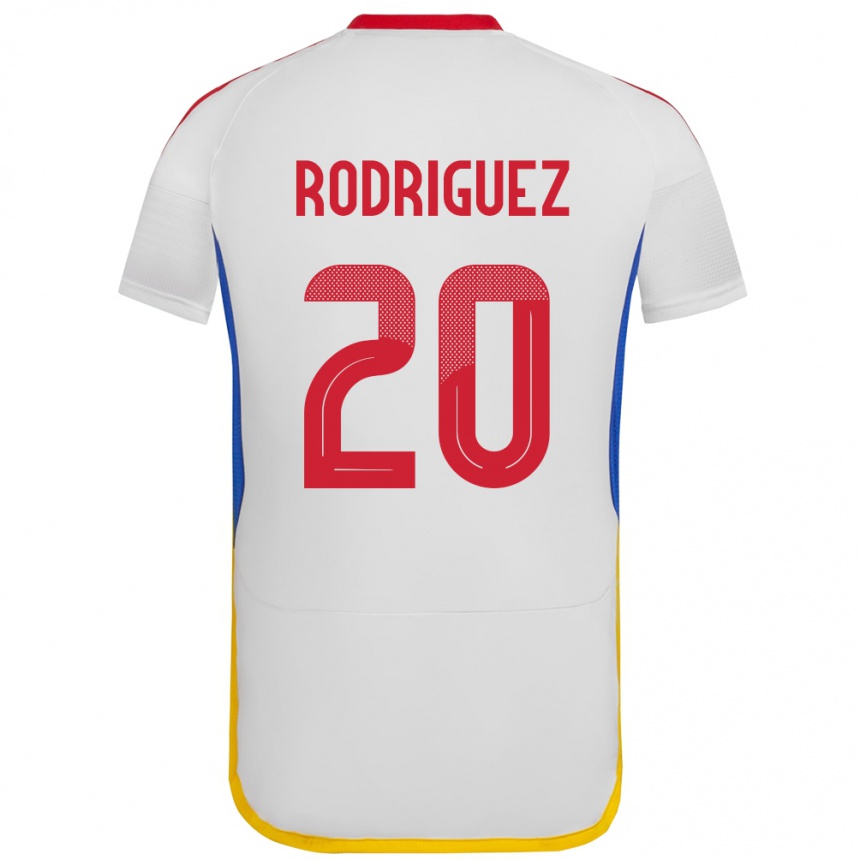 Women Football Venezuela Dayana Rodríguez #20 White Away Jersey 24-26 T-Shirt Canada