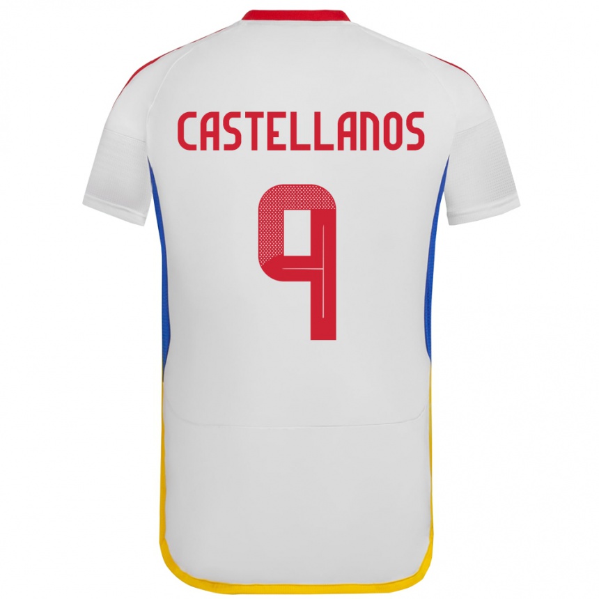 Women Football Venezuela Deyna Castellanos #9 White Away Jersey 24-26 T-Shirt Canada