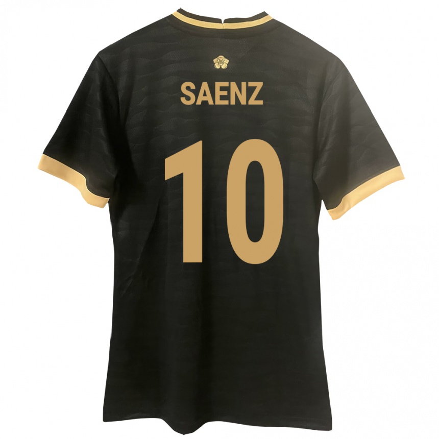 Women Football Panama Gloria Sáenz #10 Black Away Jersey 24-26 T-Shirt Canada