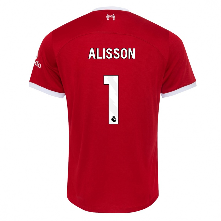 Enfant Football Maillot Alisson #1 Rouge Tenues Domicile 2023/24 Canada