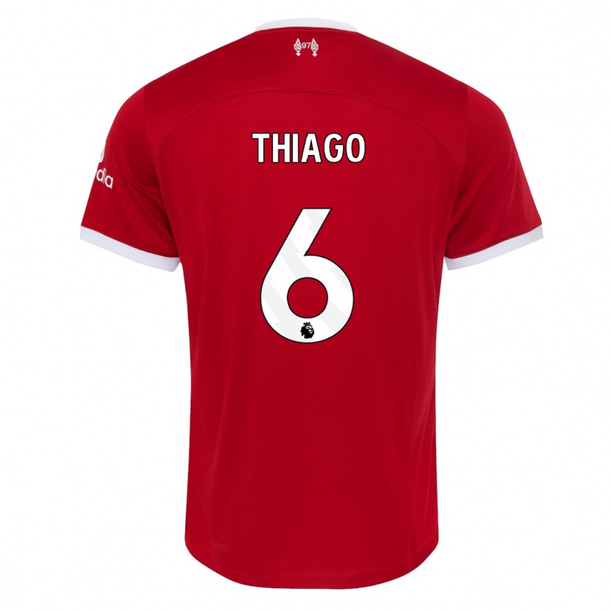 Enfant Football Maillot Thiago #6 Rouge Tenues Domicile 2023/24 Canada