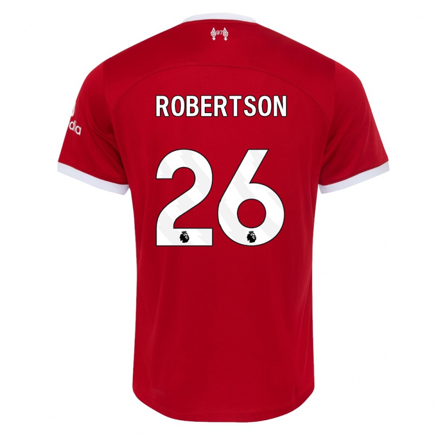 Kids  Andrew Robertson #26 Red Home Jersey 2023/24 T-Shirt Canada