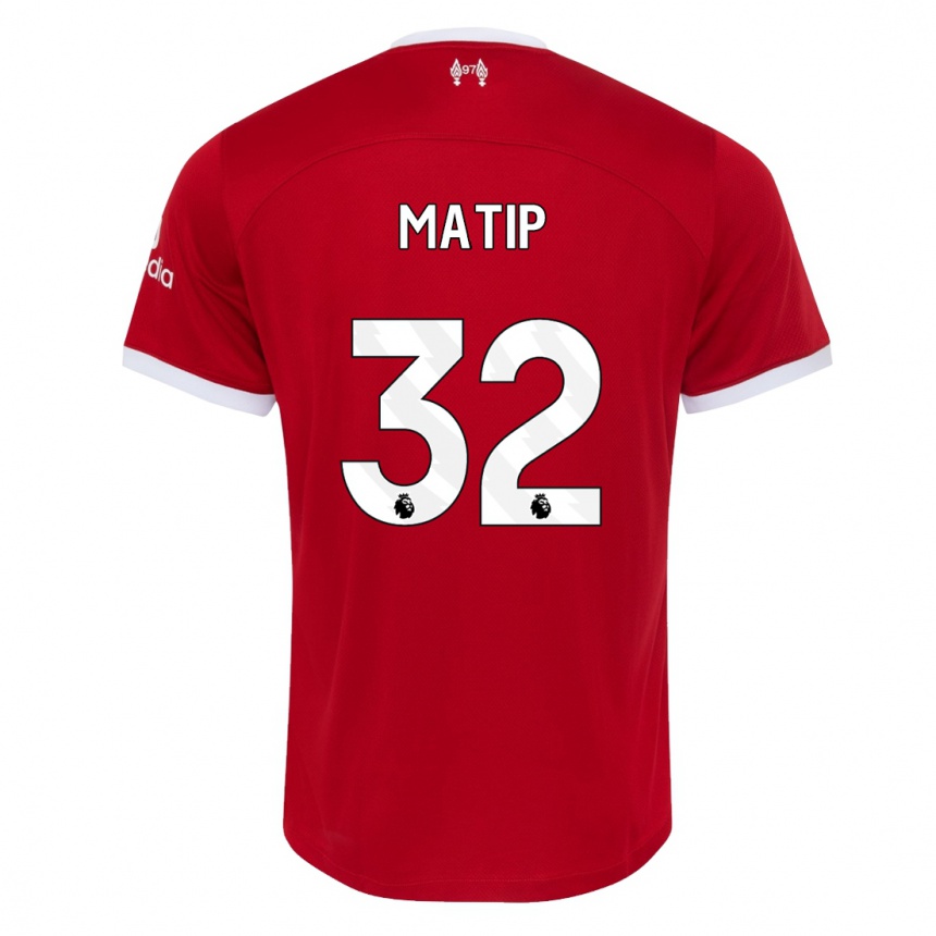 Kids Joel Matip #32 Red Home Jersey 2023/24 T-Shirt Canada