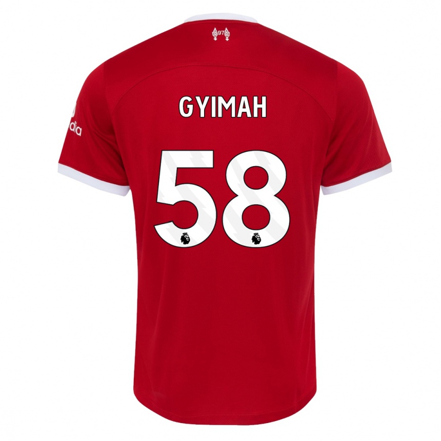 Kids  Francis Gyimah #58 Red Home Jersey 2023/24 T-Shirt Canada