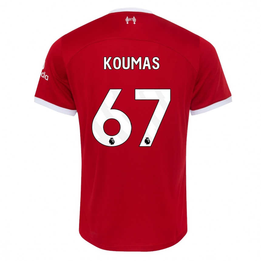 Kids Lewis Koumas #67 Red Home Jersey 2023/24 T-Shirt Canada