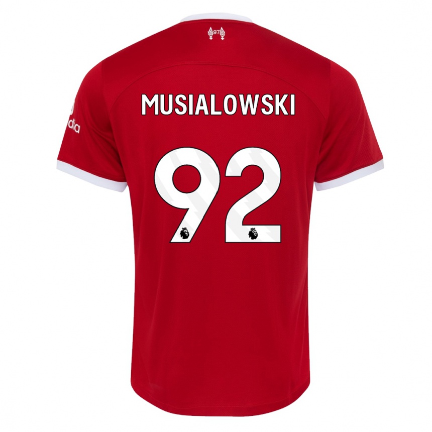 Kids  Mateusz Musialowski #92 Red Home Jersey 2023/24 T-Shirt Canada