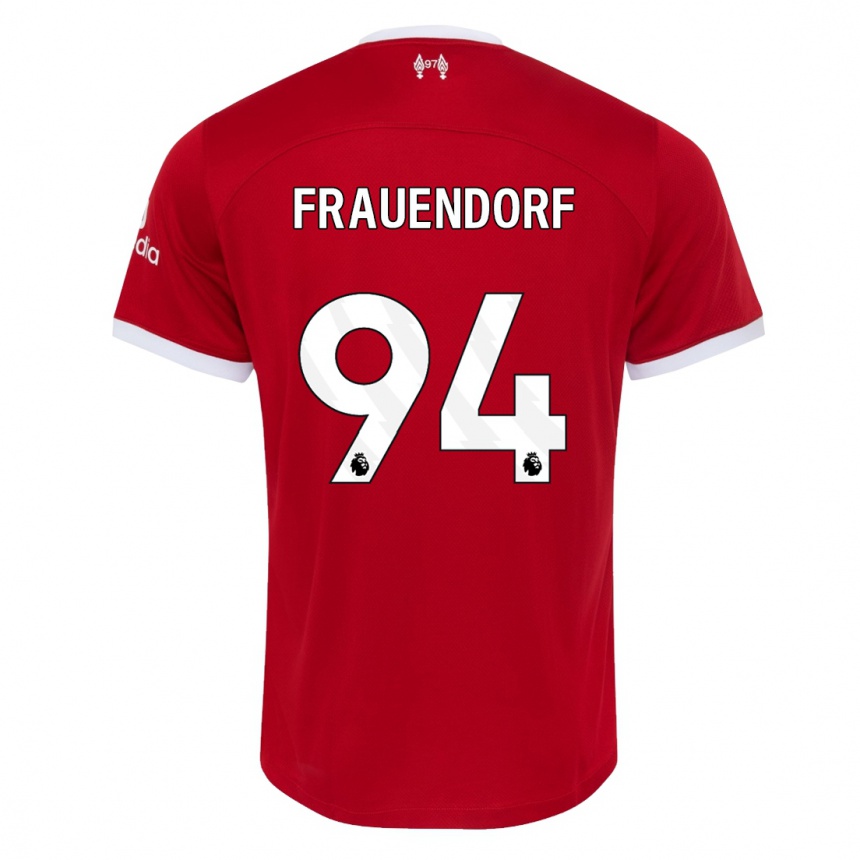 Kids  Melkamu Frauendorf #94 Red Home Jersey 2023/24 T-Shirt Canada