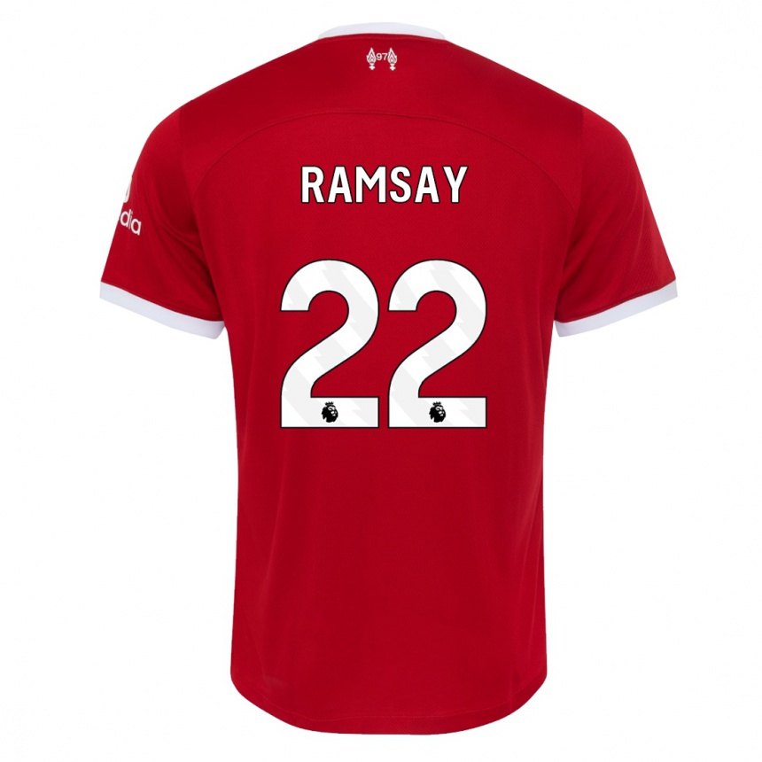 Kids Calvin Ramsay #22 Red Home Jersey 2023/24 T-Shirt Canada