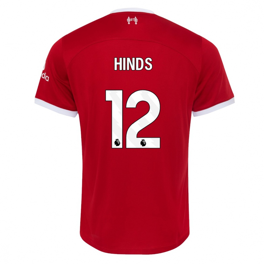 Kids  Taylor Hinds #12 Red Home Jersey 2023/24 T-Shirt Canada