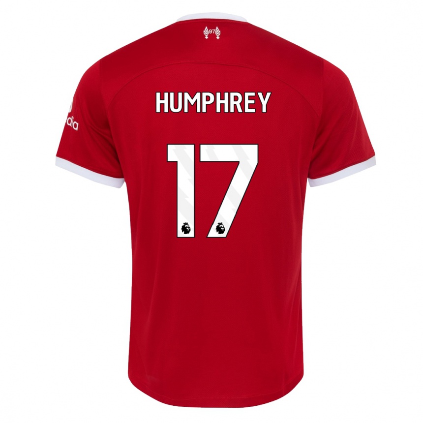 Kids  Carla Humphrey #17 Red Home Jersey 2023/24 T-Shirt Canada