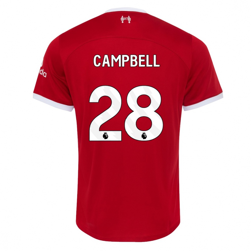 Kids  Megan Campbell #28 Red Home Jersey 2023/24 T-Shirt Canada