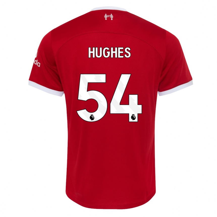 Kids  Liam Hughes #54 Red Home Jersey 2023/24 T-Shirt Canada