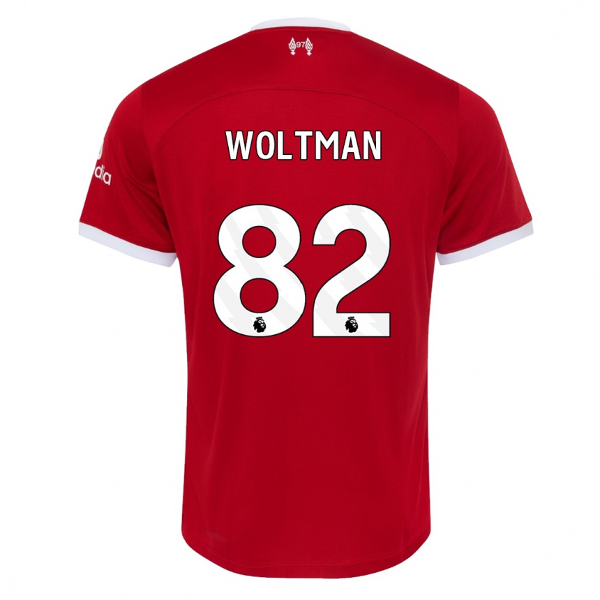 Kids  Max Woltman #82 Red Home Jersey 2023/24 T-Shirt Canada