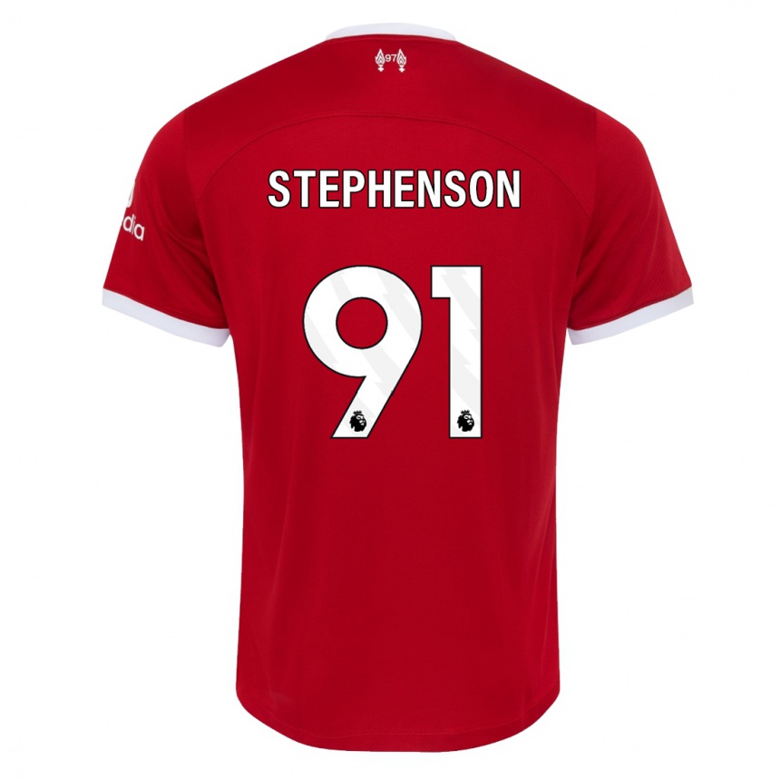 Kids Luca Stephenson #91 Red Home Jersey 2023/24 T-Shirt Canada