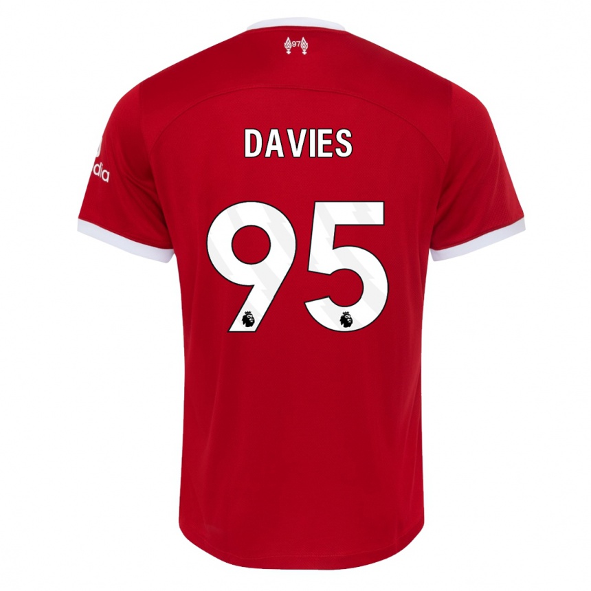 Kids Harvey Davies #95 Red Home Jersey 2023/24 T-Shirt Canada