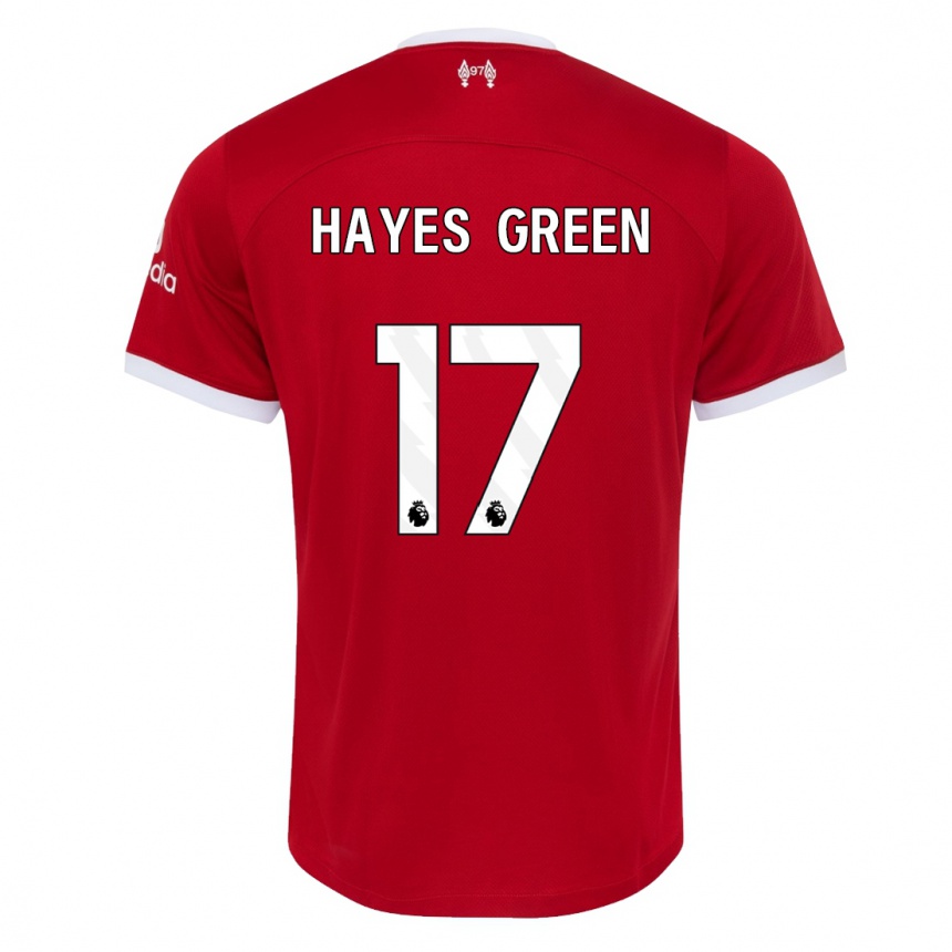 Kids Charlie Hayes-Green #17 Red Home Jersey 2023/24 T-Shirt Canada