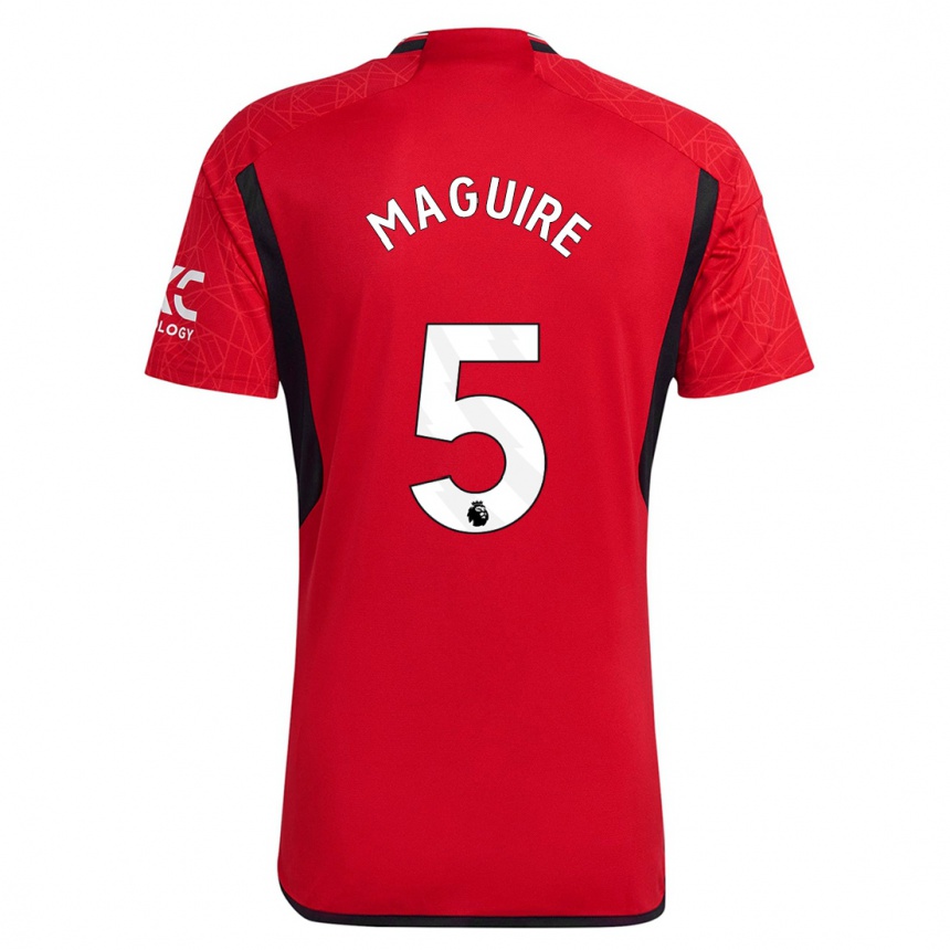 Enfant Football Maillot Harry Maguire #5 Rouge Tenues Domicile 2023/24 Canada