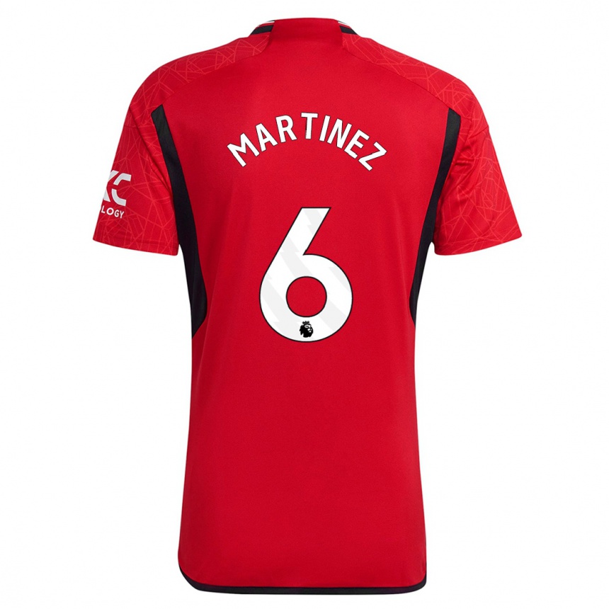 Kids  Lisandro Martinez #6 Red Home Jersey 2023/24 T-Shirt Canada