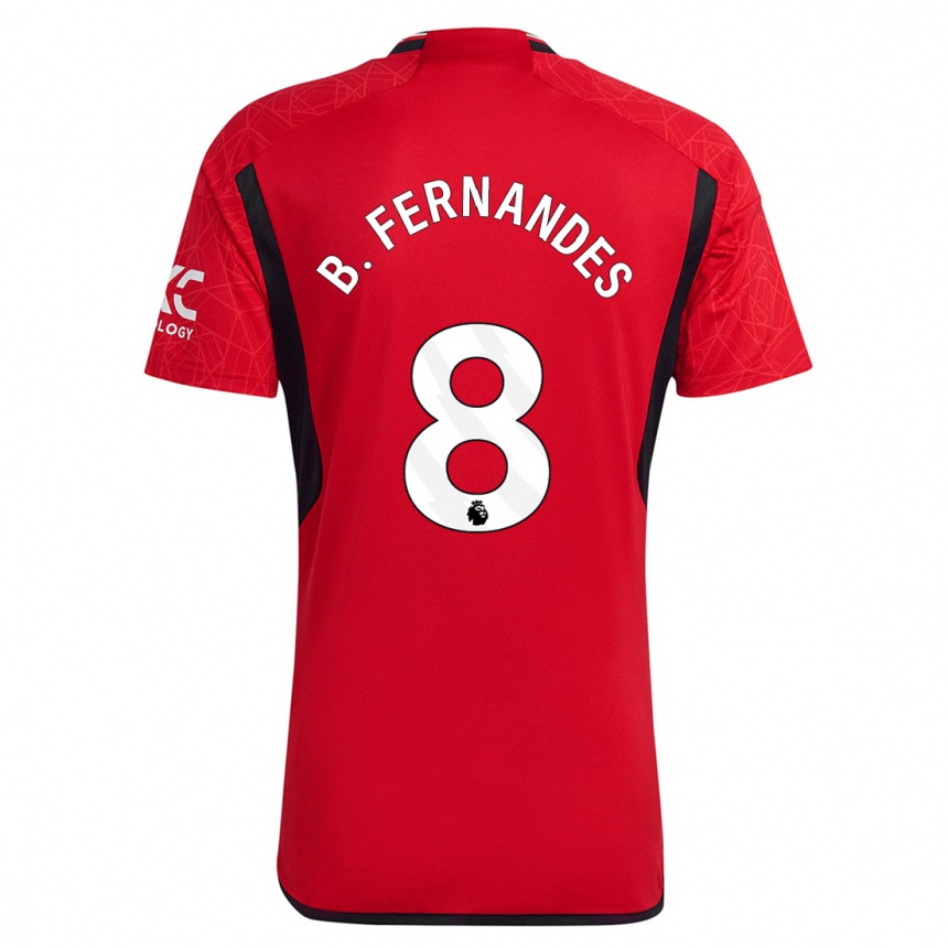 Kids Bruno Fernandes #8 Red Home Jersey 2023/24 T-Shirt Canada