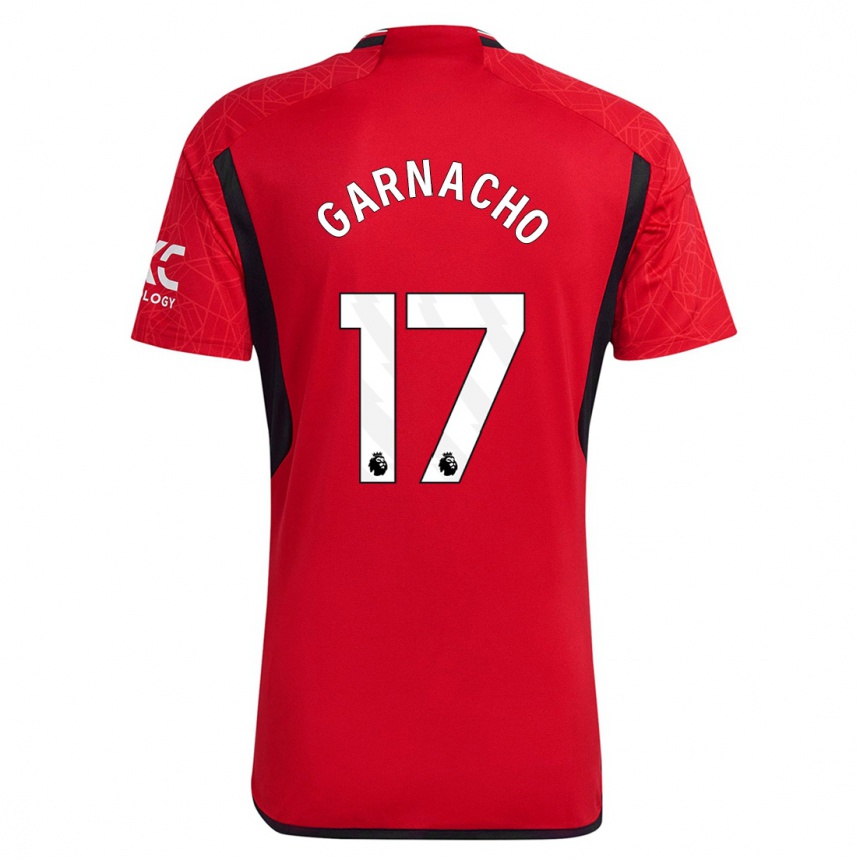 Kids  Alejandro Garnacho #17 Red Home Jersey 2023/24 T-Shirt Canada