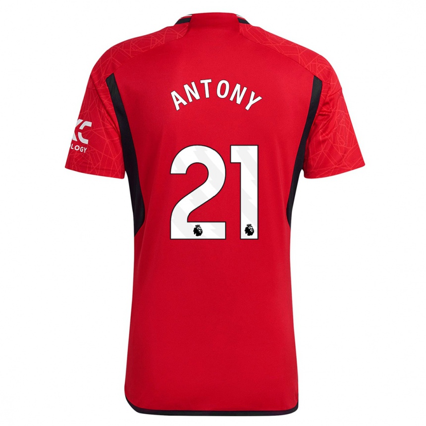 Kids  Antony #21 Red Home Jersey 2023/24 T-Shirt Canada