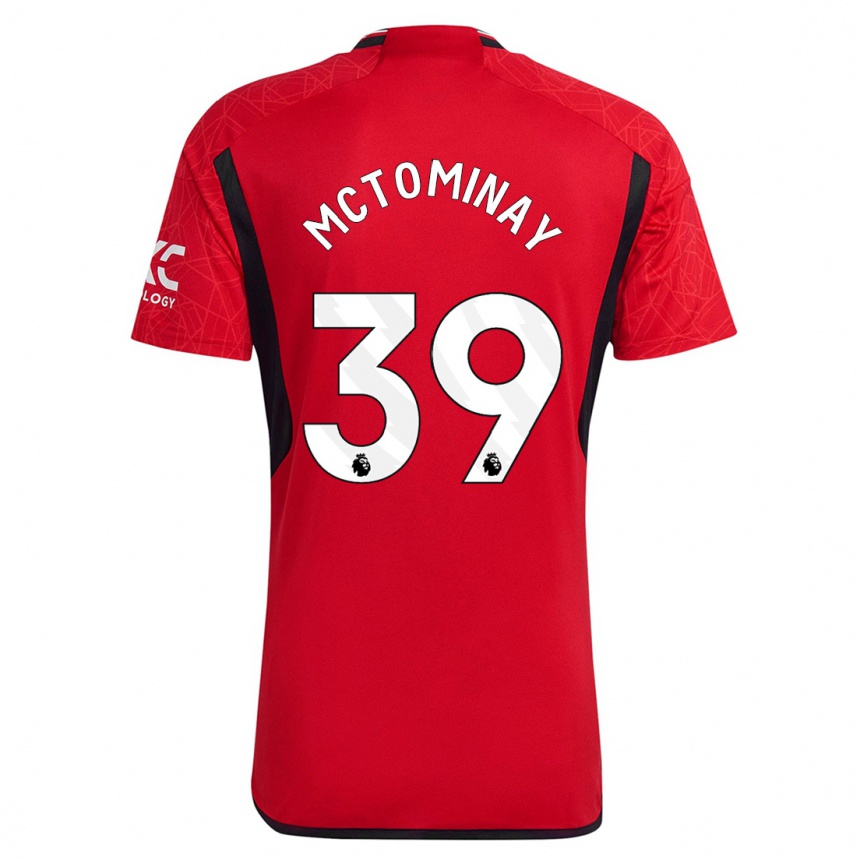 Kids  Scott Mctominay #39 Red Home Jersey 2023/24 T-Shirt Canada