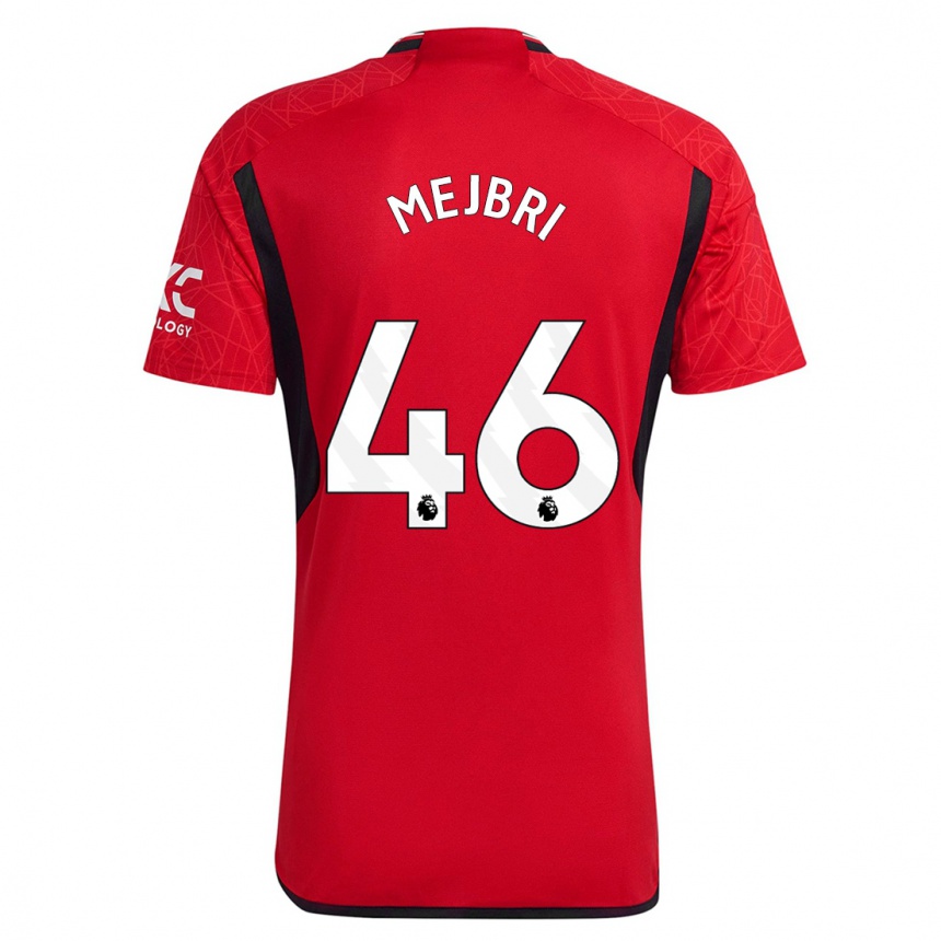 Kids  Hannibal Mejbri #46 Red Home Jersey 2023/24 T-Shirt Canada