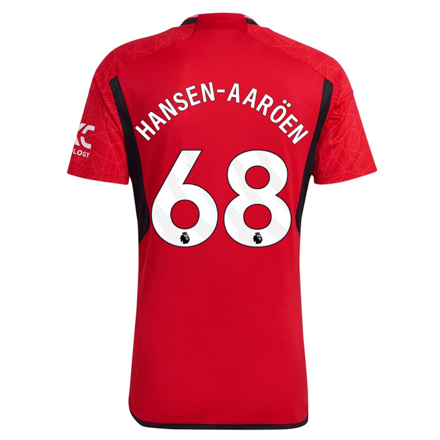 Kids  Isak Hansen-Aaröen #68 Red Home Jersey 2023/24 T-Shirt Canada